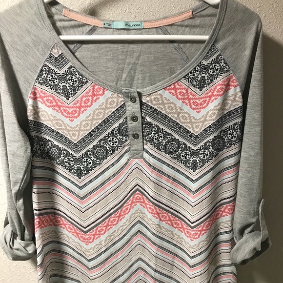 Maurices Tops - Maurices Chiffon Front Tee